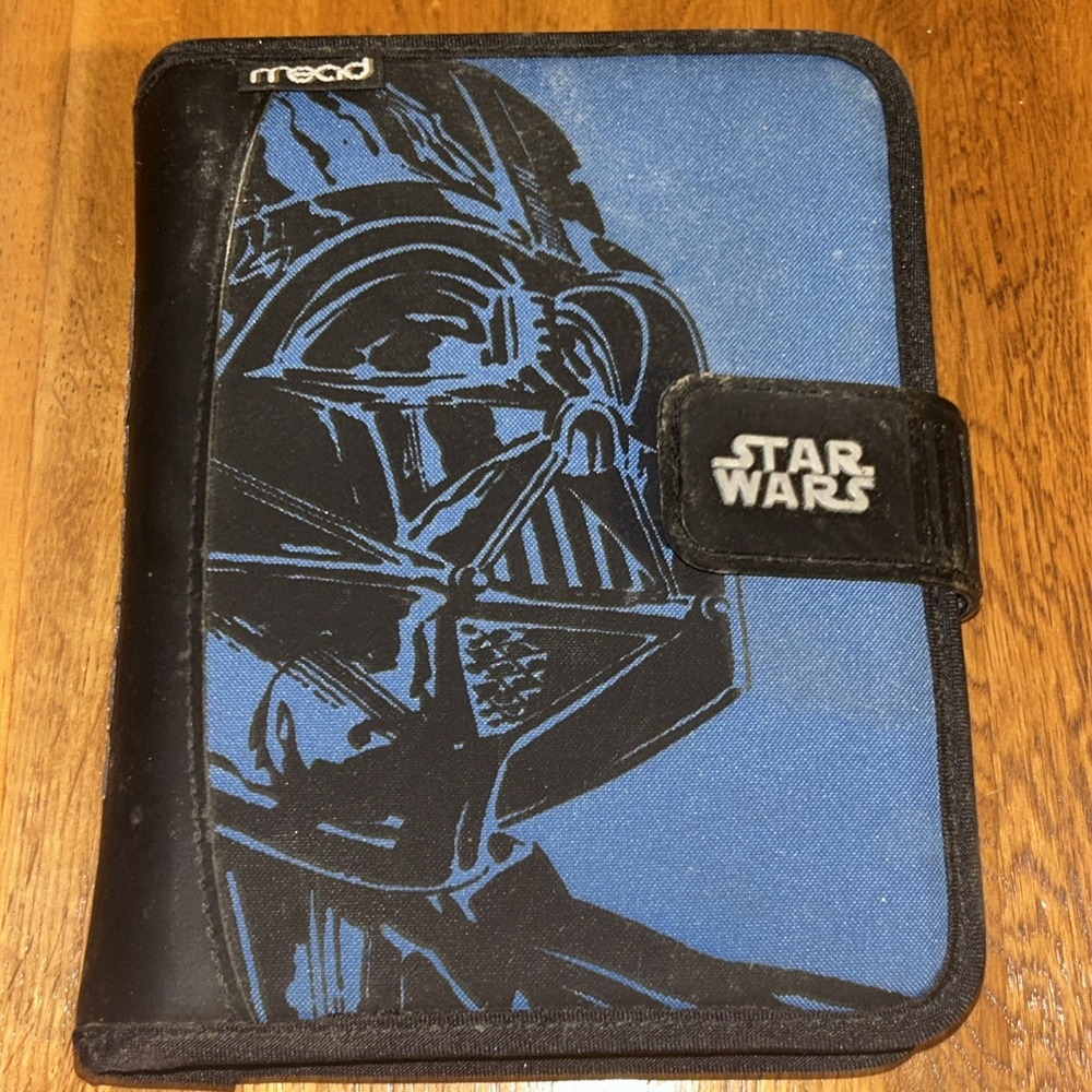 1996 MEAD Stars Wars Darth Vader Student Planner Agenda Blue About 9"x6" Open A4